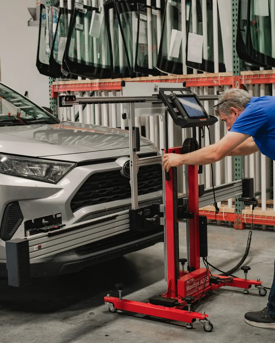 Autel ADAS recalibration system running on a Toyota RAV4 at Generations Auto Glass